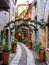 Beautiful places in the magical tiny town in Italy alley