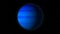 Beautiful planet Neptun rotates in stellar black space3D, video, 4K