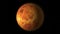 Beautiful planet Venus rotates in stellar black space 3D, video, 4K