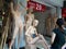 Beautiful plastic model statues, in clothing stores