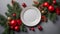 beautiful plate the table christmas elegant