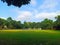 Beautiful play ground with blue and white sky