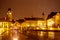 The beautiful plaza of Sibiu city on a cold winter night.