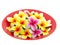 beautiful plumeria flowers on a white background, Ai generated