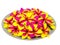 beautiful plumeria flowers on a white background, Ai generated