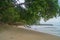 Beautiful point of view on beach, Cahuita Park