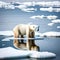 Beautiful polar bear in the wild - ai generated image