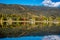 Beautiful Pondage and reflections at Mount Beauty, Victoria, Australia in autumn. The Mount Beauty Regulating Pondage is part of