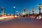 Beautiful Pont Alexandre III bridge over the Seine river at dusk, Paris. France