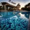 beautiful pool in luxury house generated by AI tool