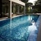 beautiful pool in luxury house generated by AI tool