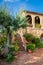 Beautiful porch in the ancient town in Tuscany