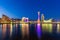 Beautiful Port of Kobe skyline at night in Kansai, Japan