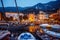 Beautiful port of Malcesine at dusk Lake Garda Italy
