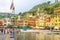 The beautiful Portofino with colorful houses and villas in Italy