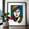 Beautiful portrait paintings in a home setting - ai generated image