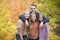 Beautiful Portrait of smiling happy teen kids outdoors