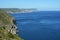 Beautiful Portugal. Wonderful seascape landscape. Atlantic ocean beach mountain Waves and sky