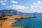Beautiful postcard view of the Sicilian rocky coastline in Italy, summer travel in Europe