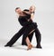 Beautiful poster for ballroom dancing on a white background, super