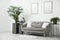 Beautiful potted plants in modern