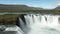 Beautiful, powerful Godafoss waterfall in Northern Iceland