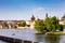 Beautiful Prague over Vltava river