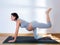 Beautiful pregnant woman gym fitness exercise