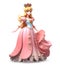 Beautiful Princess dressed in peach dress on white background, kingdom concept, realistic 3D illustration, generative ai