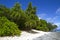 Beautiful pristine beach around the remote island