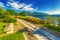 Beautiful promenade along the Lago Maggiore lake near Locarno, Switzerland