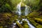 Beautiful Proxy falls in mist, Oregon