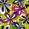 Beautiful psychedelic graffiti flowers seamless background