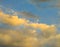 Beautiful puffy clouds with blue skies