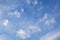 Beautiful puffy clouds and clear blue sky