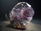 Beautiful purple amethyst natural gemstone Generative AI technology