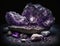 Beautiful purple amethyst natural gemstone Generative AI technology