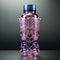 Beautiful purple butterfly wings glass plastic bottle detail