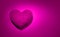 Beautiful purple fluffy heart shaped pillow backdrop. Beauty holiday pink heart, flatlay. Wedding card design. Love, St. Valentine