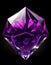 Beautiful purple gemstone isolated on black background, shiny sparkling crystal illustration. generative Ai