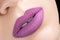 Beautiful purple lips