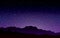 Beautiful purple sky with stary night landscape vector illustration