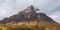 The beautiful pyramidal peak of Buachaille Etive Mor in the Highlands of Scotland