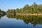 Beautiful quiet lake in Chitwan National Park on Nepal