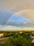 Beautiful rainbow over the city of Uruguaiana, Brazil