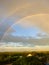Beautiful rainbow over the city of Uruguaiana, Brazil