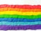 Beautiful rainbow waves plasticine clay, variety of people, diversity