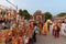 Beautiful Rajasthani Bangles being sold at famous Sardar Market and Ghanta ghar Clock tower in Jodhpur, Rajasthan, India