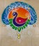 Beautiful rangoli art created on traditional festivel in india