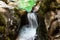 Beautiful rapids of Mostnica river near Stara Fuzina in Slovenia